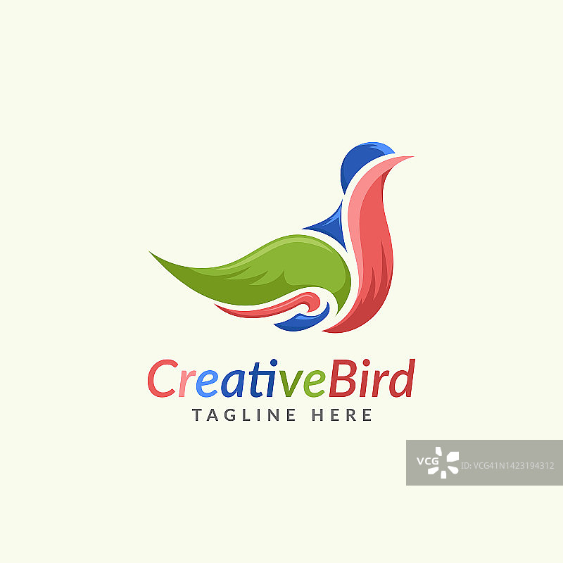 创意鸟类符号设计图片素材