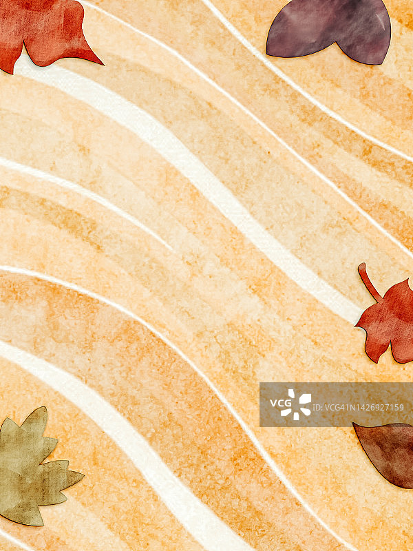 秋天的背景框架与树叶秋天的颜色图片素材