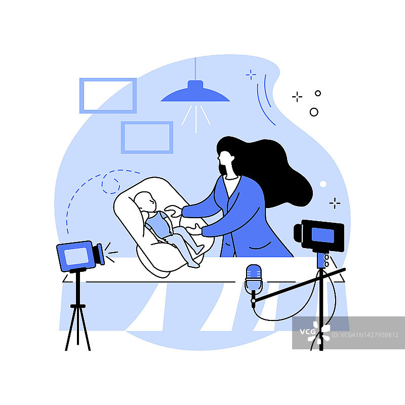 睡眠顾问孤立的卡通矢量插图。图片素材