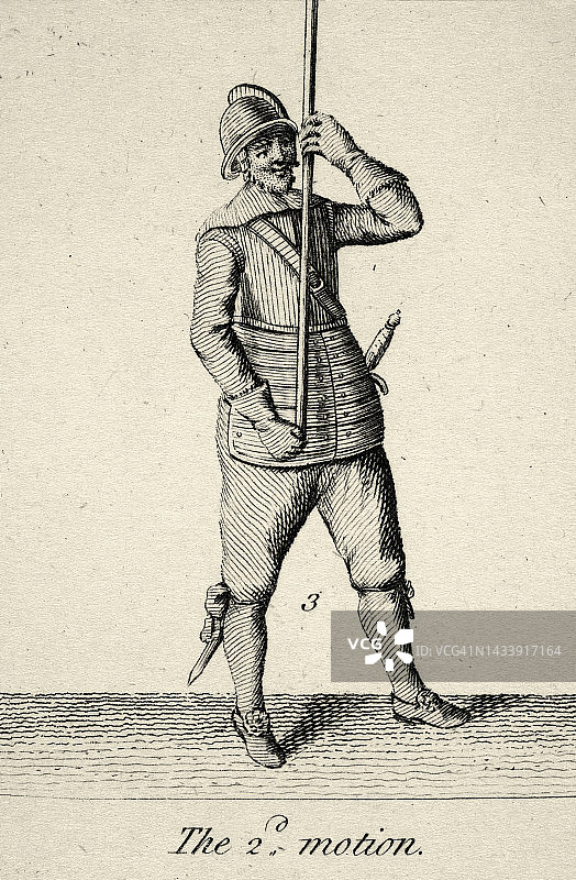 步兵，长枪手，长矛的第二运动，战争史，17世纪的武器和盔甲图片素材