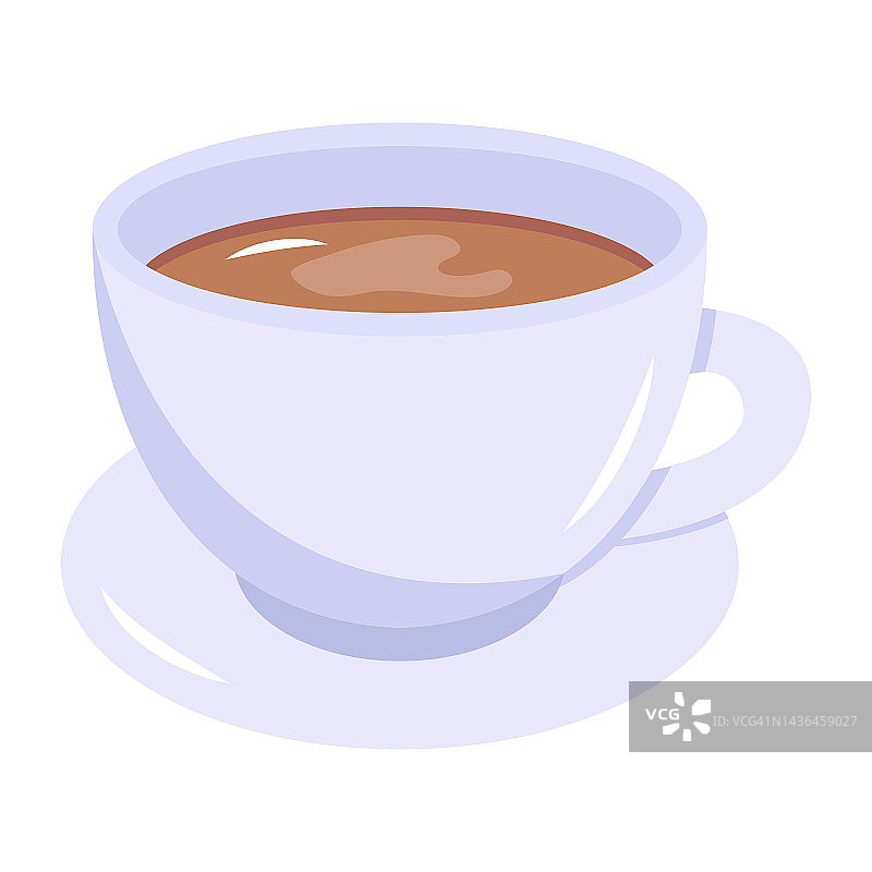 一个茶杯平面图标设计图片素材