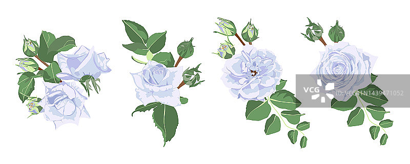 复古紫玫瑰和乡村婚礼花环。图片素材