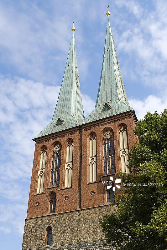 尼古拉教堂位于德国柏林的尼古拉维尔特尔区图片素材