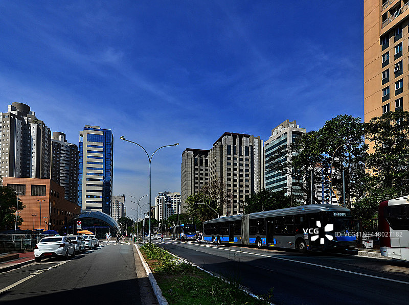 巴西圣保罗-伊比拉普埃拉大道-商业区图片素材