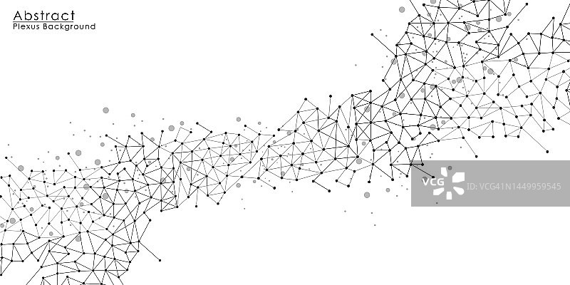 抽象丛背景连接点和线。全球网络连接图片素材