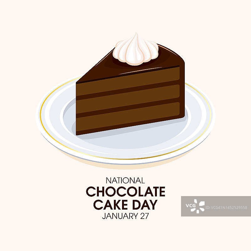 国家巧克力蛋糕日矢量图片素材