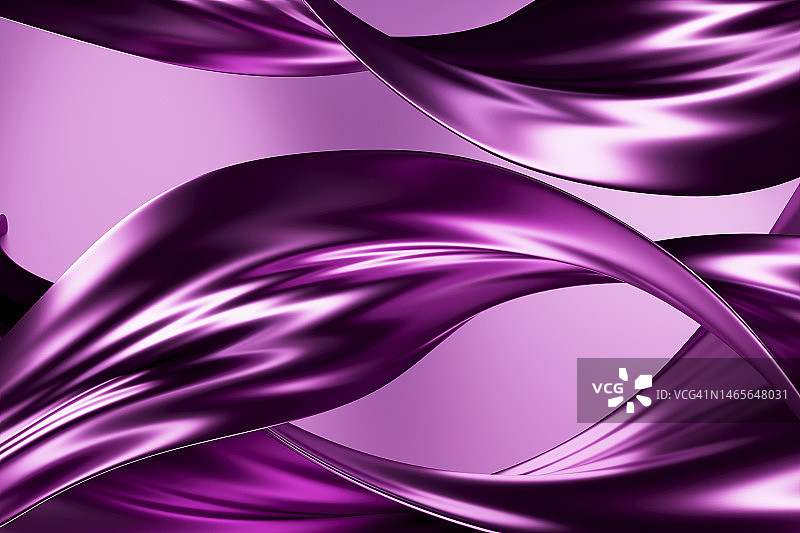 抽象光滑的紫色，紫色和黑色背景。美容3D图案。图片素材