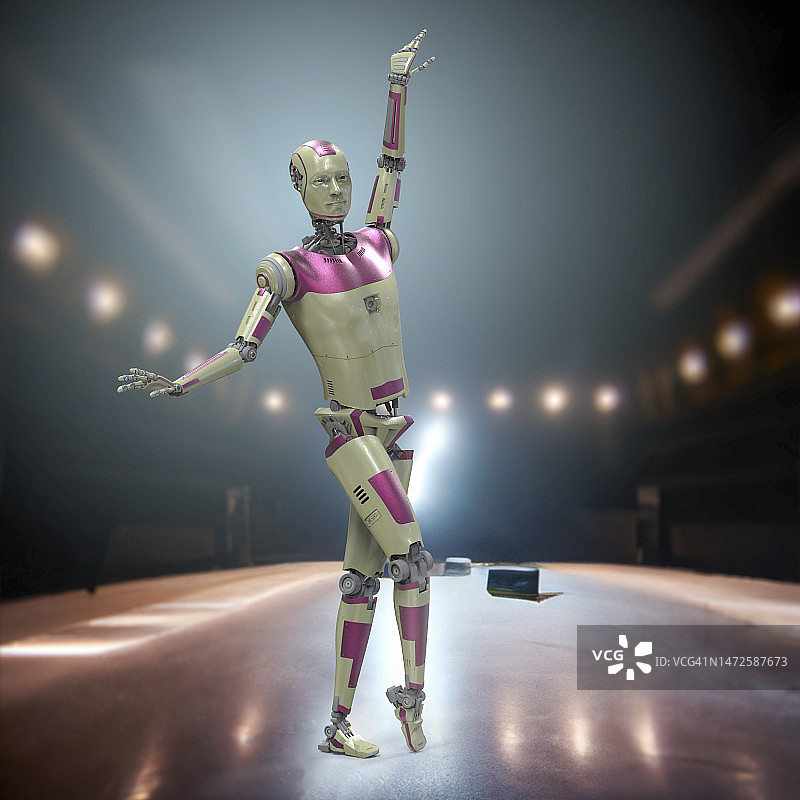 机器人跳舞，插图图片素材