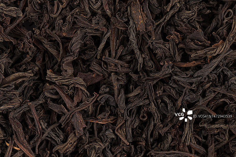 黑色的干茶叶作为背景图片素材