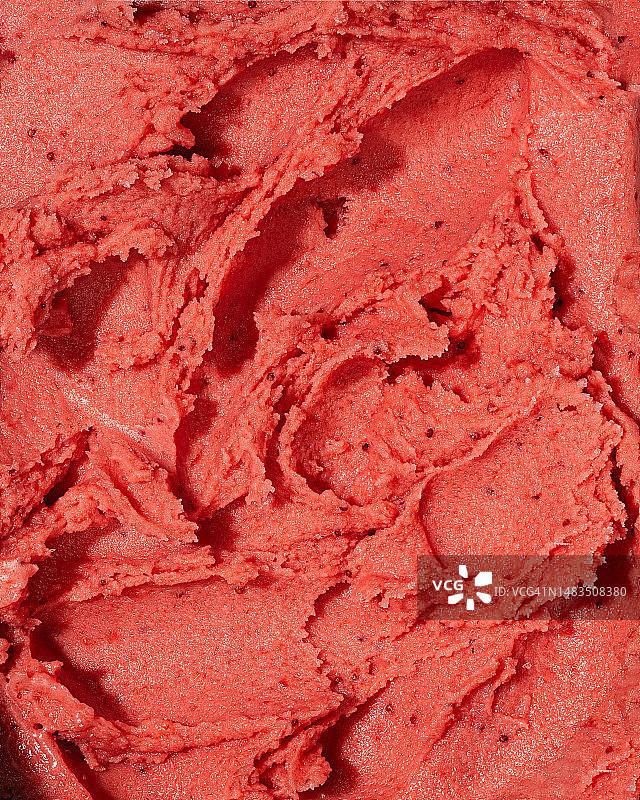 全画幅奶油质感的草莓冰糕图片素材