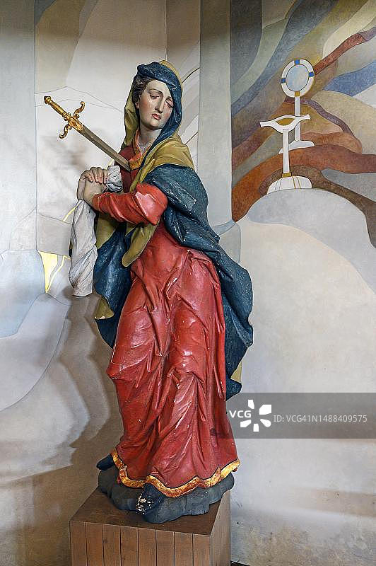 悲伤之母(Mater Dolorosa)，圣安娜教堂，奥伊，阿尔加乌，巴伐利亚，德国图片素材