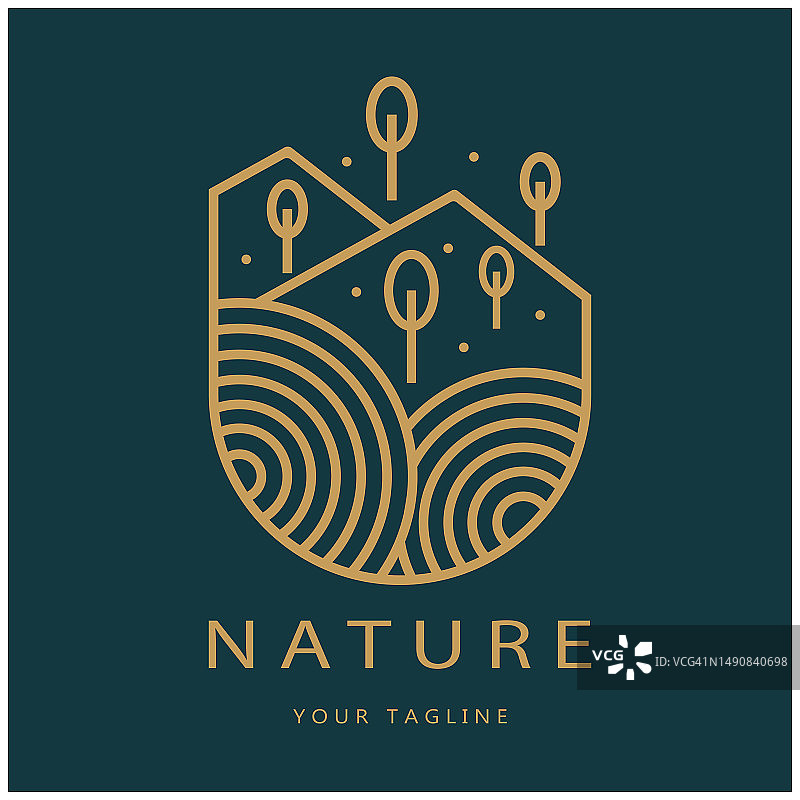自然矢量标志。有树、有河、有海、有山、有商业标志、有旅游标志、有生态健康、图片素材