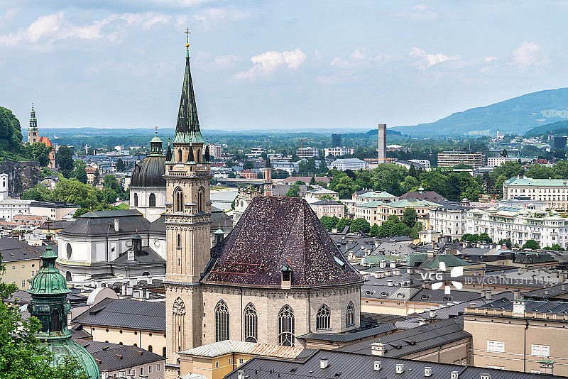 萨尔茨堡，奥地利的城市景观图片素材