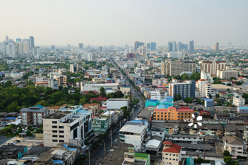 泰国曼谷的住宅区。Phra khanong图片素材