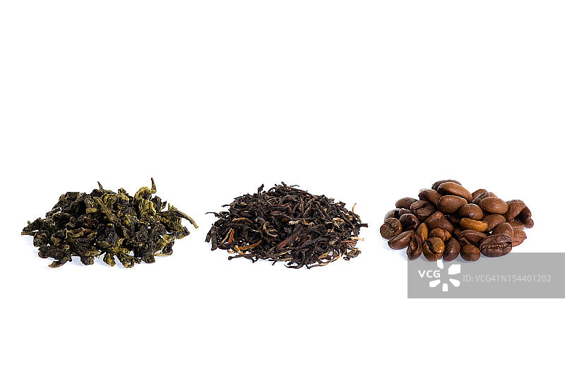 绿茶、红茶和咖啡图片素材