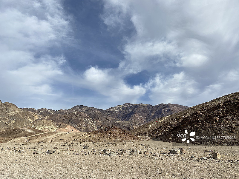 沙漠映衬天空的美景图片素材