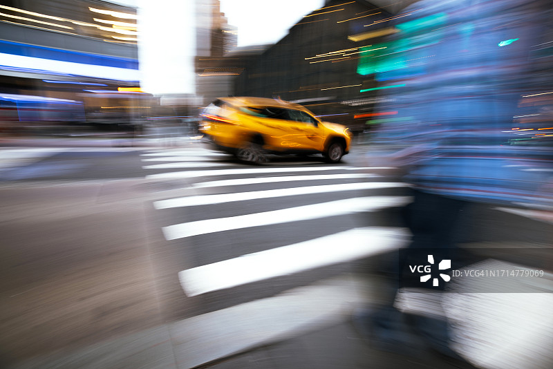 纽约曼哈顿的交通状况图片素材
