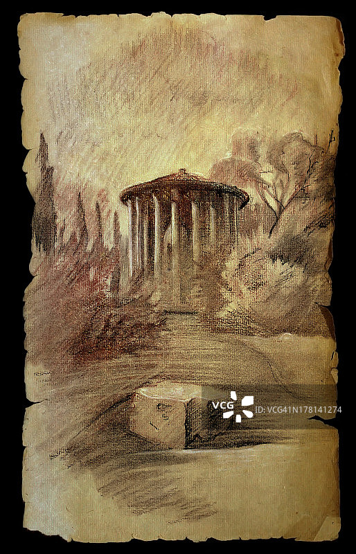 罗马的维斯塔神庙。图片素材