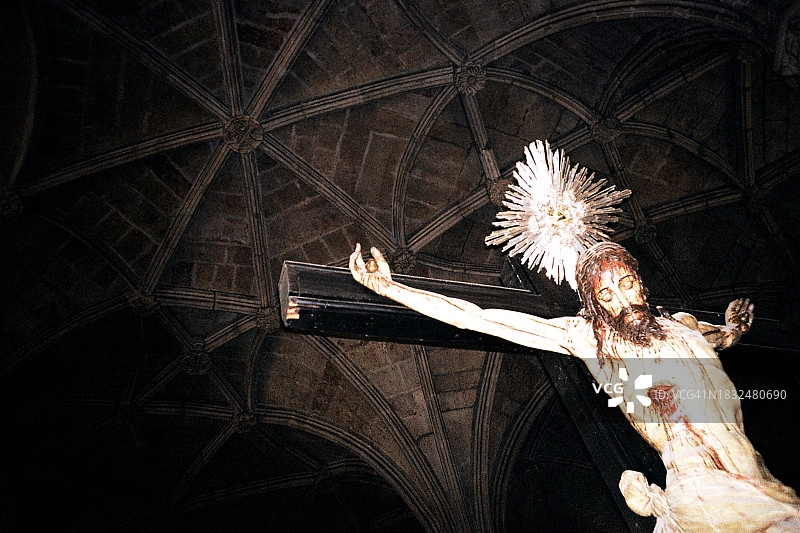 耶稣基督在十字架上图片素材