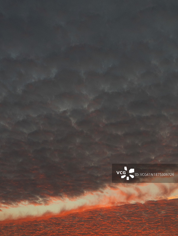 日落时的雷雨云，全画幅图片素材