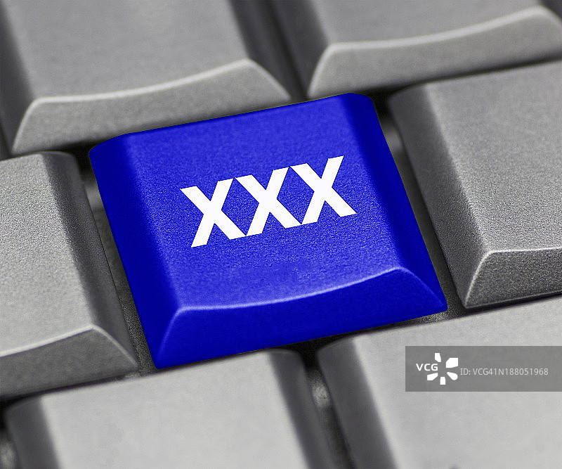 计算机键蓝色- XXX图片素材