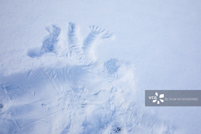 雪上的外星人印记图片素材