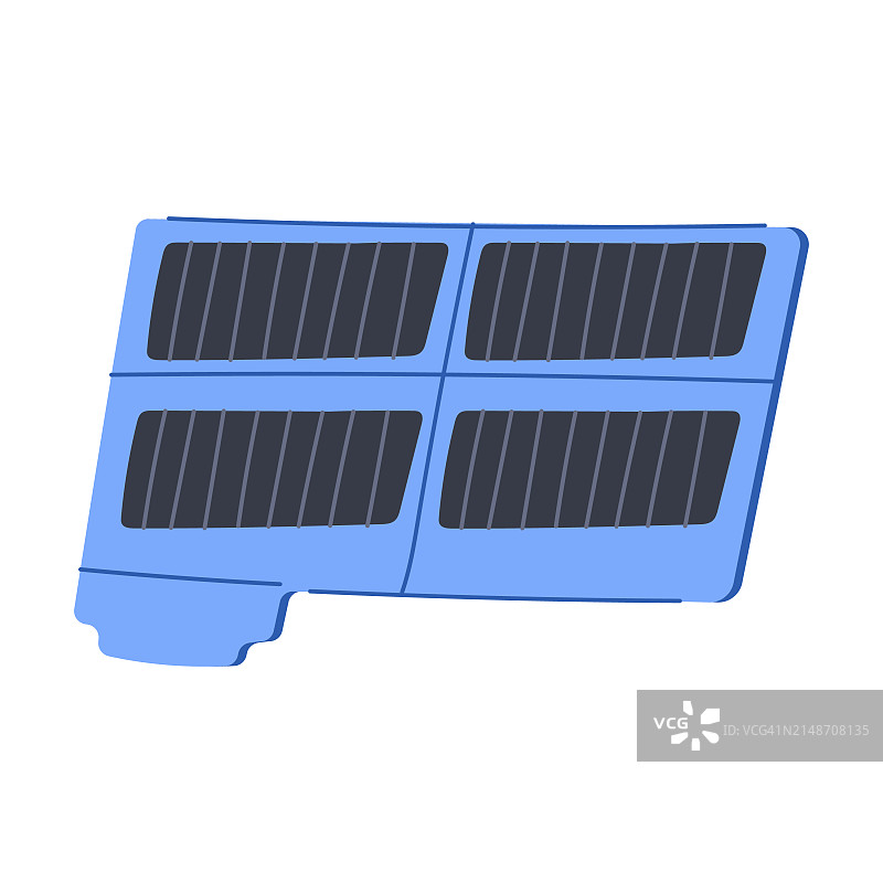 电源太阳能充电器卡通矢量插图图片素材