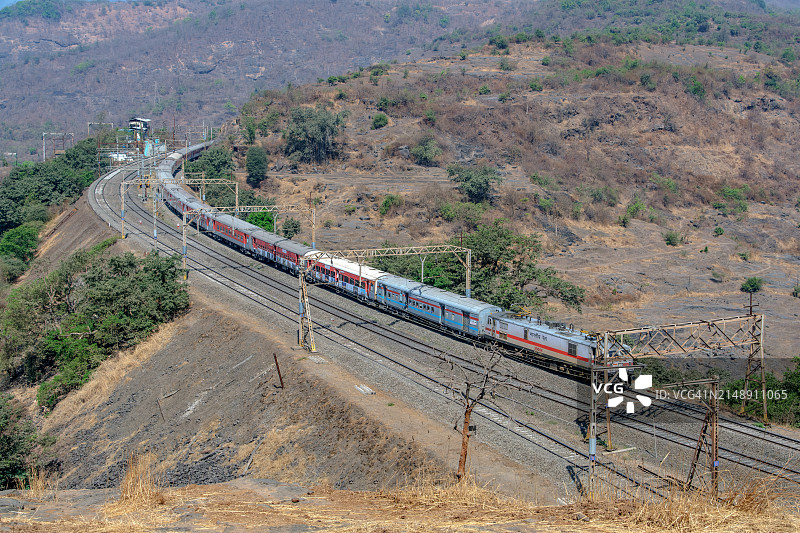 印度客运列车图片素材