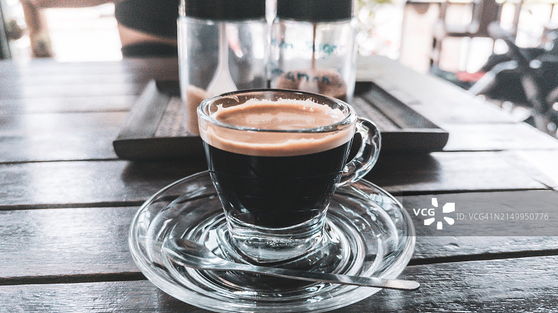 泰国咖啡店里的黑咖啡图片素材