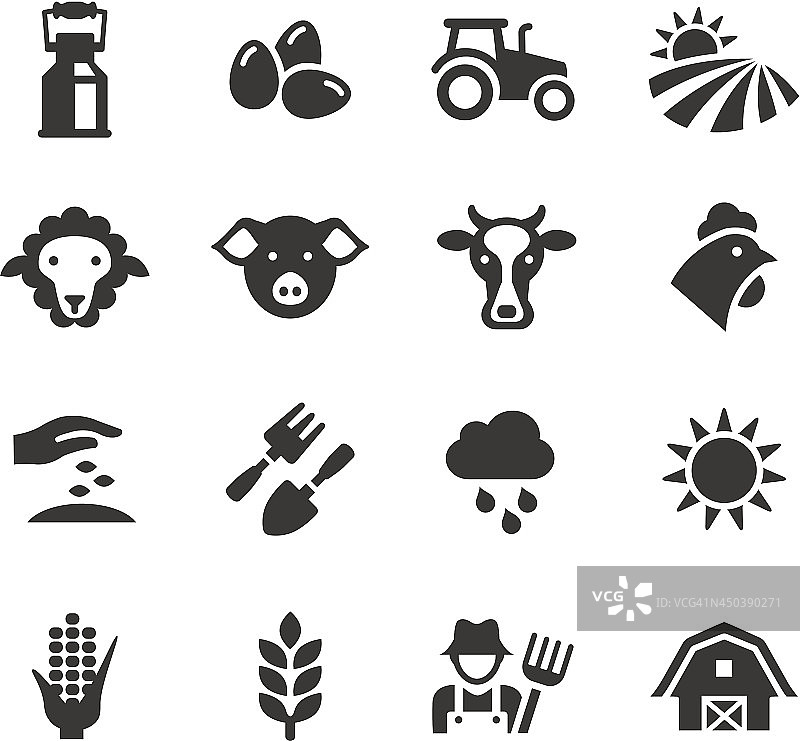 基础-农业和农业图标图片素材