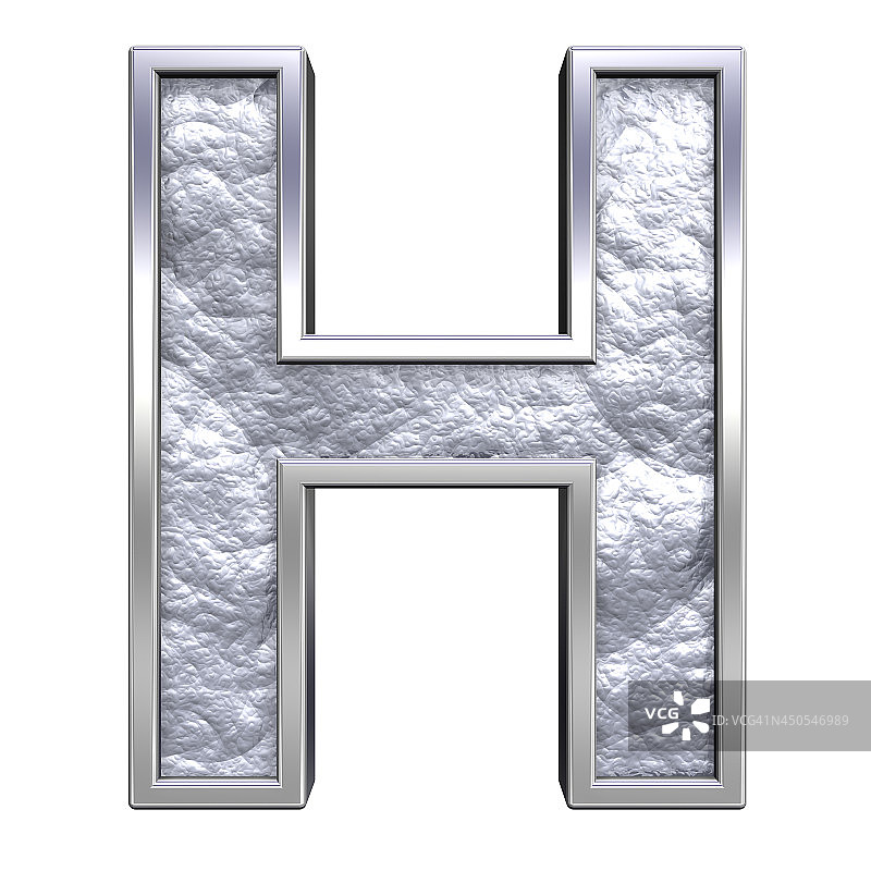 一个字母从银铸造字母表集图片素材