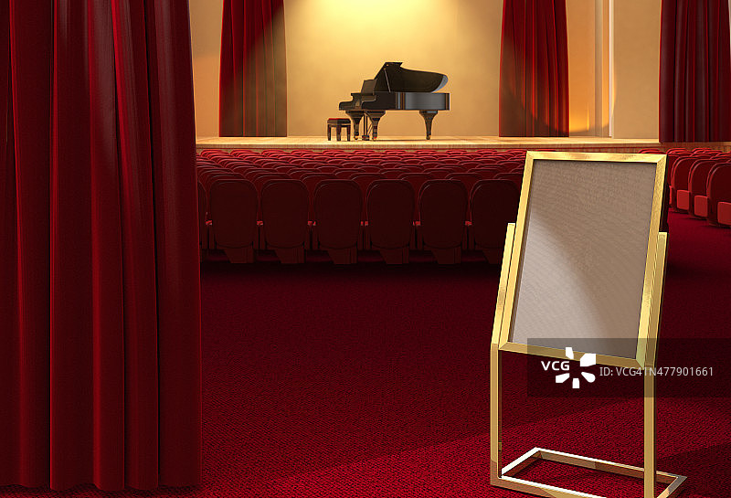 钢琴音乐会的广告牌图片素材