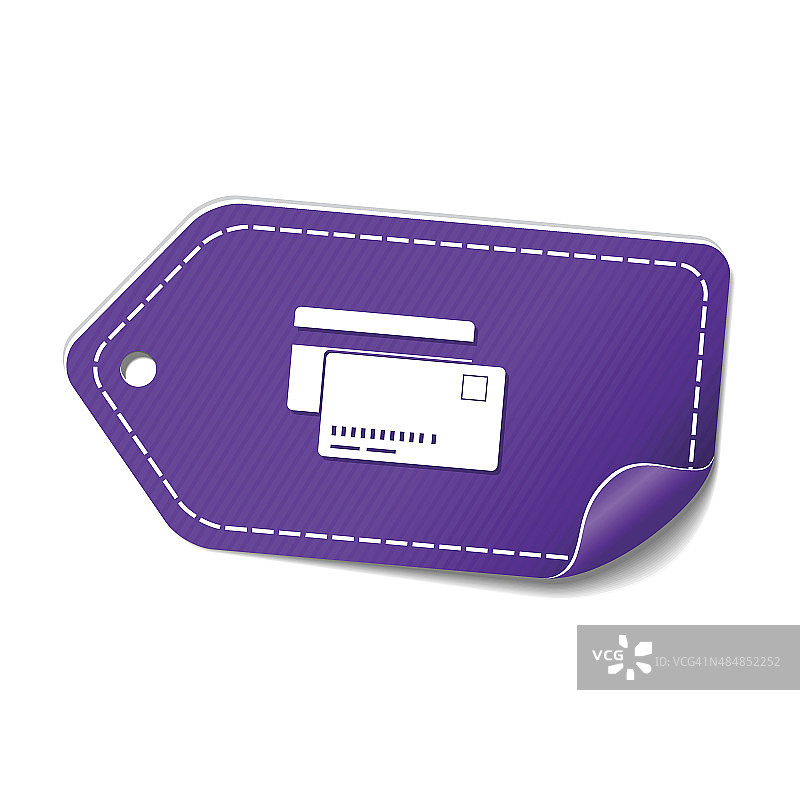 信用卡紫色矢量图标设计图片素材
