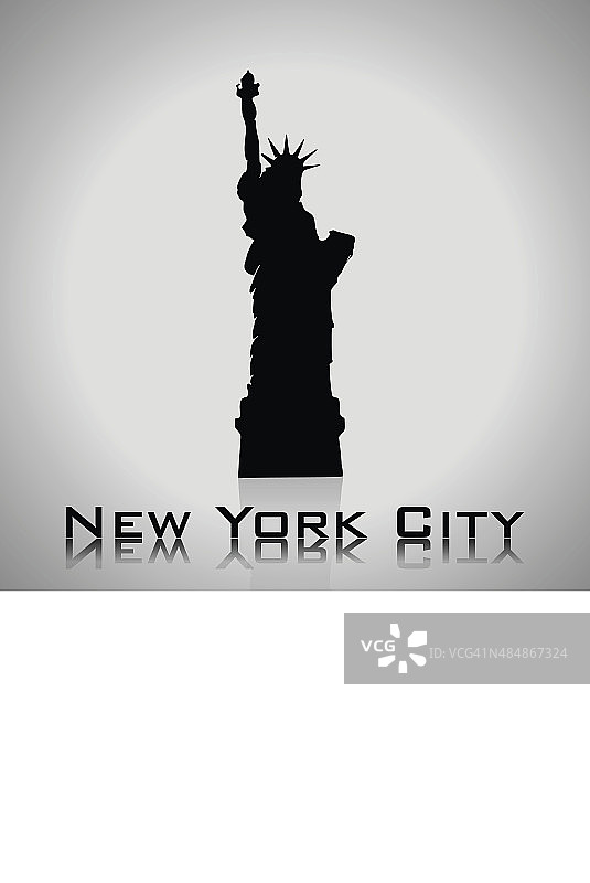 自由女神像纽约的地标向量图片素材