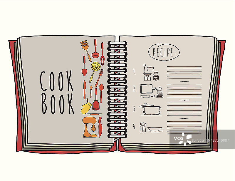 烹饪书设计图片素材