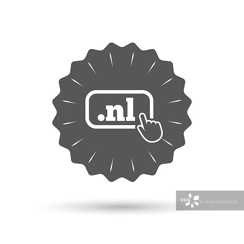 域名NL符号图标。顶级互联网域名图片素材