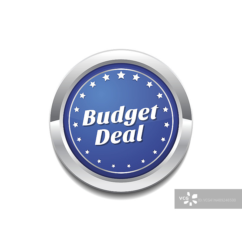 预算交易蓝色矢量图标按钮图片素材