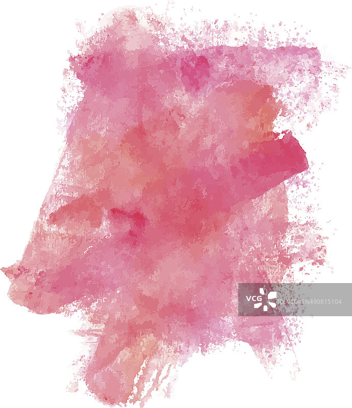抽象艺术粉色水彩染色，矢量，设计模板图片素材