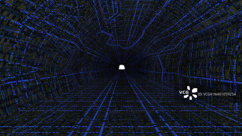 电力隧道蓝色图片素材