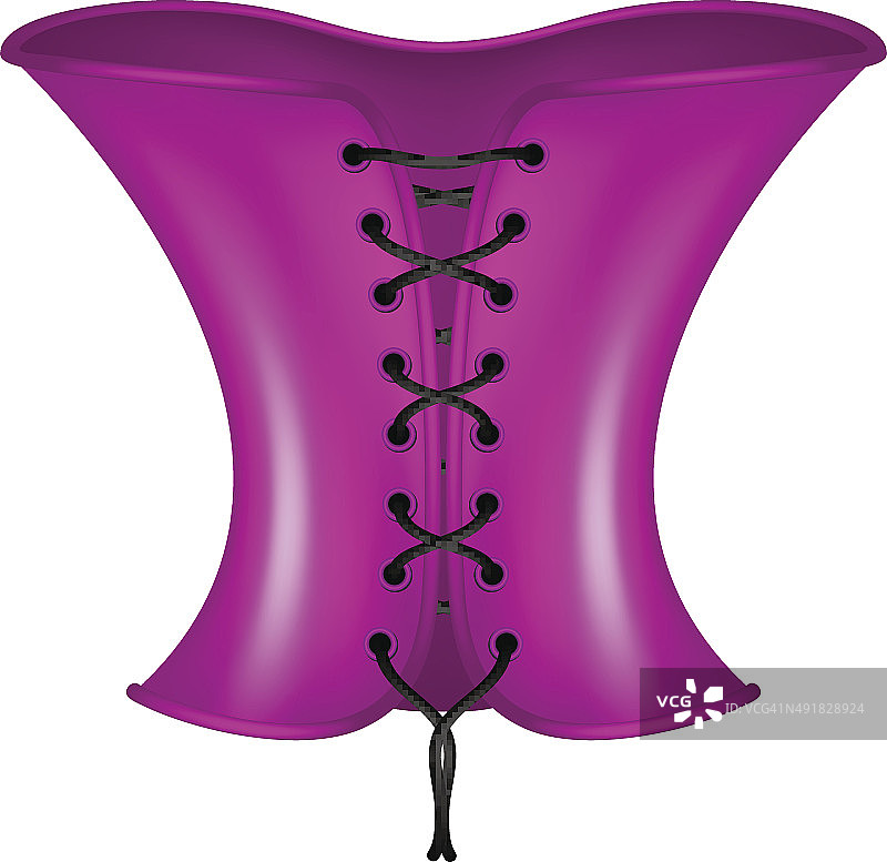 紫色和黑色设计的束身衣图片素材