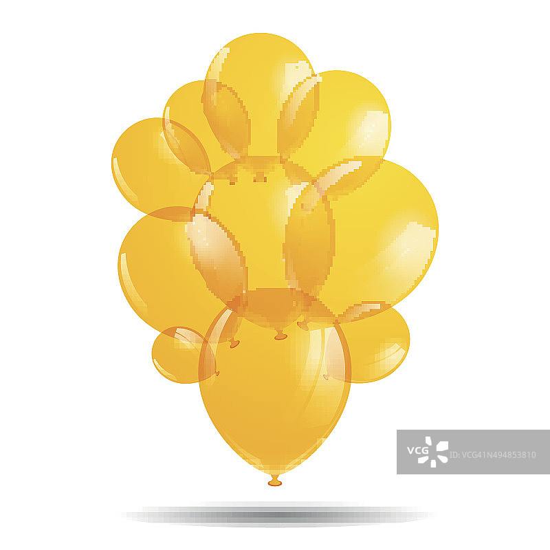 向量黄色的气球图片素材