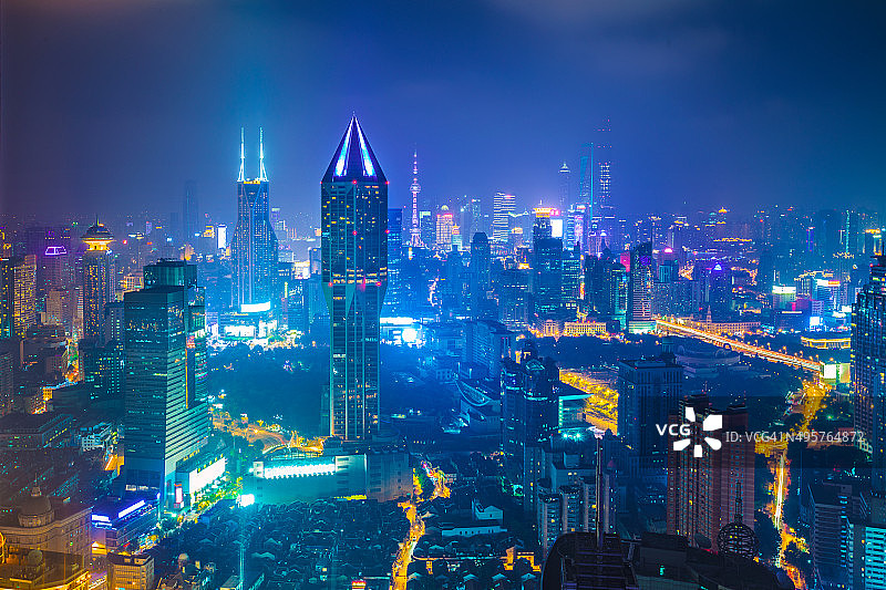 上海夜景图片素材