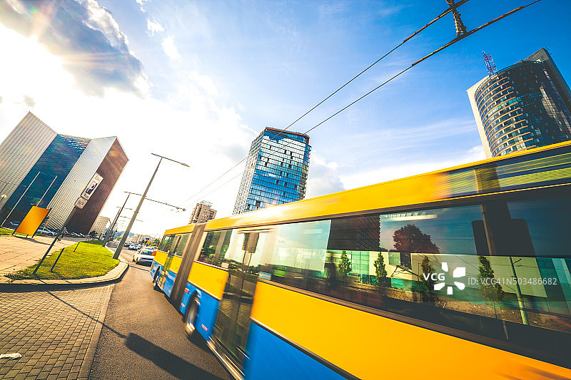 公共汽车运输在维尔纽斯-立陶宛图片素材