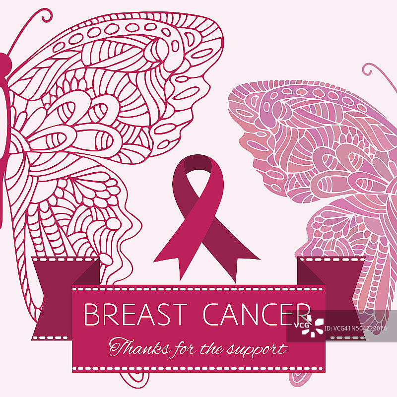 象征着乳腺癌女性的支持图片素材