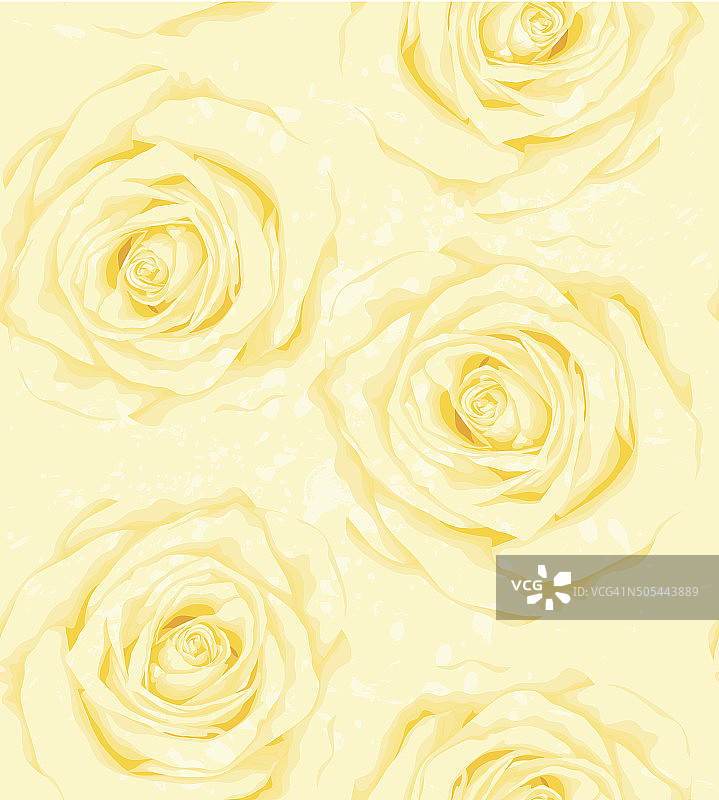 美丽的垂直无缝背景黄色玫瑰，喷雾，滴。图片素材