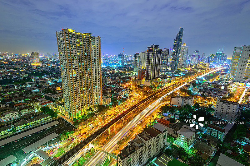 曼谷的天际线图片素材