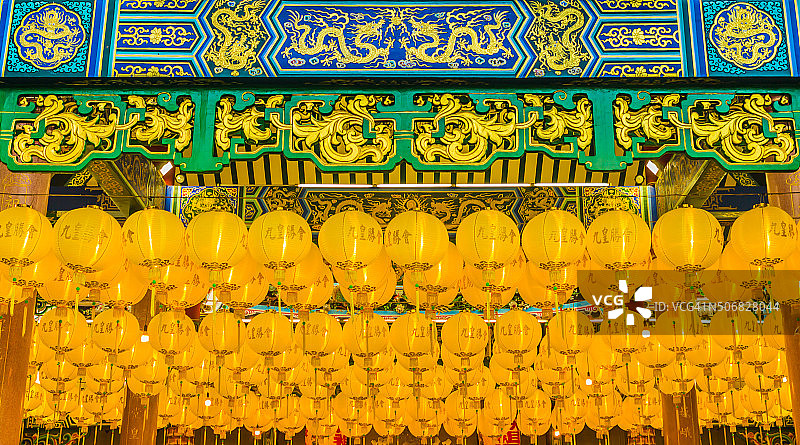 中国黄色灯笼图片素材