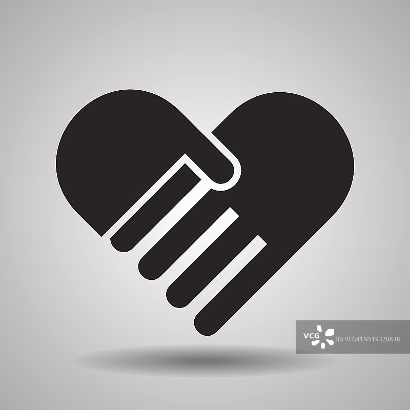 慈善和爱，握手的图标图片素材