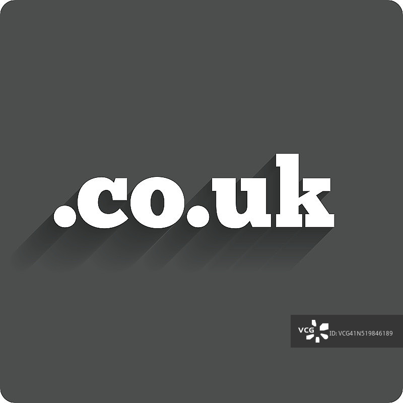 域名uk标志图标。英国互联网子域名图片素材