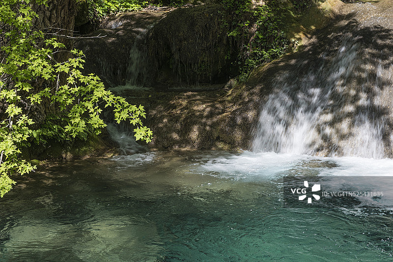 图尔古特瀑布， 马尔马里斯， 土耳其图片素材